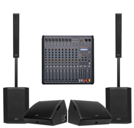 LKC-SET-E 5600W 컬럼어레이스피커 버스킹스피커 블루투스 공연용 행사용스피커 15인치