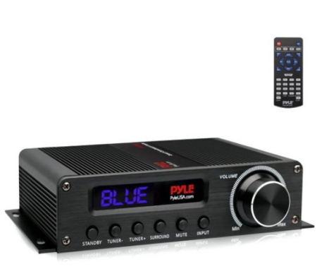 파일 PFA560BT 무선 블루투스 홈 오디오 앰프 100W 5.1 채널 홈시어터 파워 스테레오 수신기 HDMI가 있는 서라운드 사운드 AUX FM 안테나 서브우퍼 스피커 입력