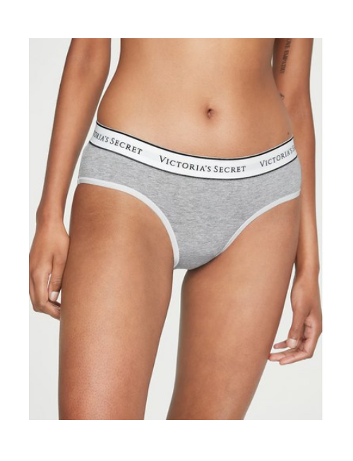 Victoria's Secret 빅토리아 시크릿 힙허거 로고 코튼 팬티 그레이