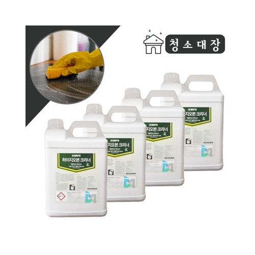 [월드크린] 청소대장 하이지 오븐 크리너 5L 4개 기름때 찌든때 제거용