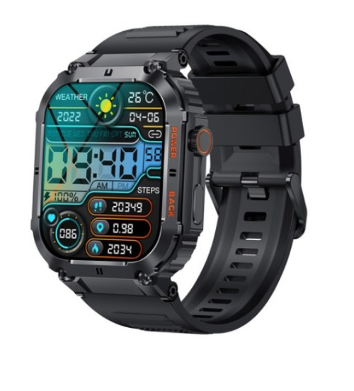 RichMagic K57PRO 1.96인치 아웃도어 방진 스마트워치 블루투스통화 음성비서 GPS IP68 방수 스포츠워치 49mm