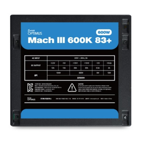 에너지옵티머스 Mach III 600K 83+ 600W 파워서플라이