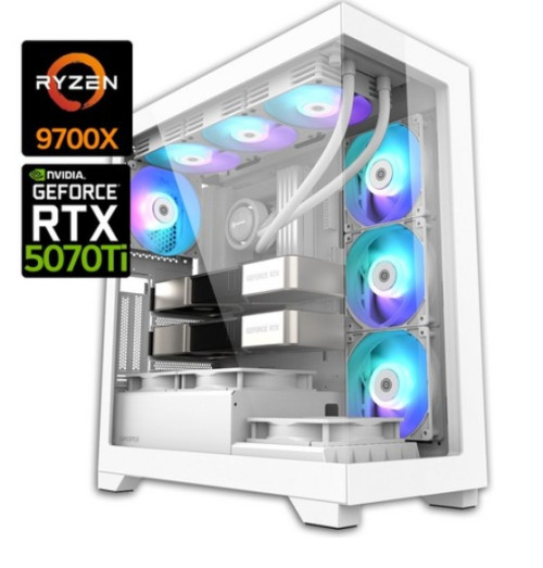 RTX5070Ti AMD9700X 조립PC 화이트 게이밍 컴퓨터