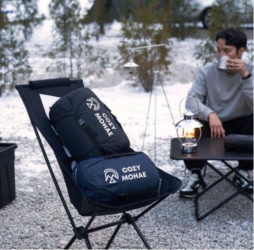 코지모해 캠핑 침낭 구스 동계 겨울 백패킹 군용 미군 차박 캠핑이불 고급형, 1개, 네이비